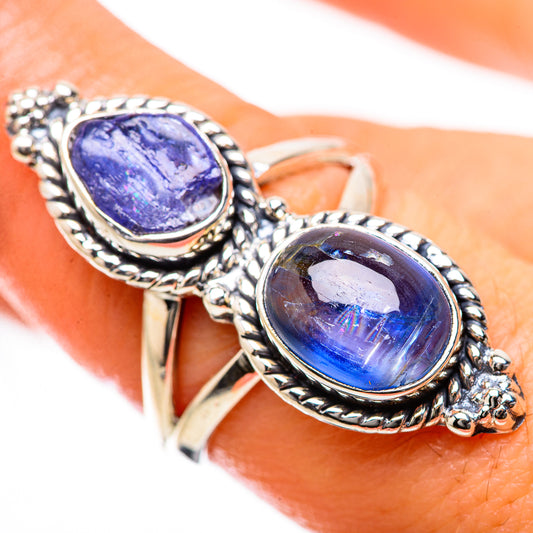 Kyanite, Tanzanite Rings handcrafted by Ana Silver Co - RING134222