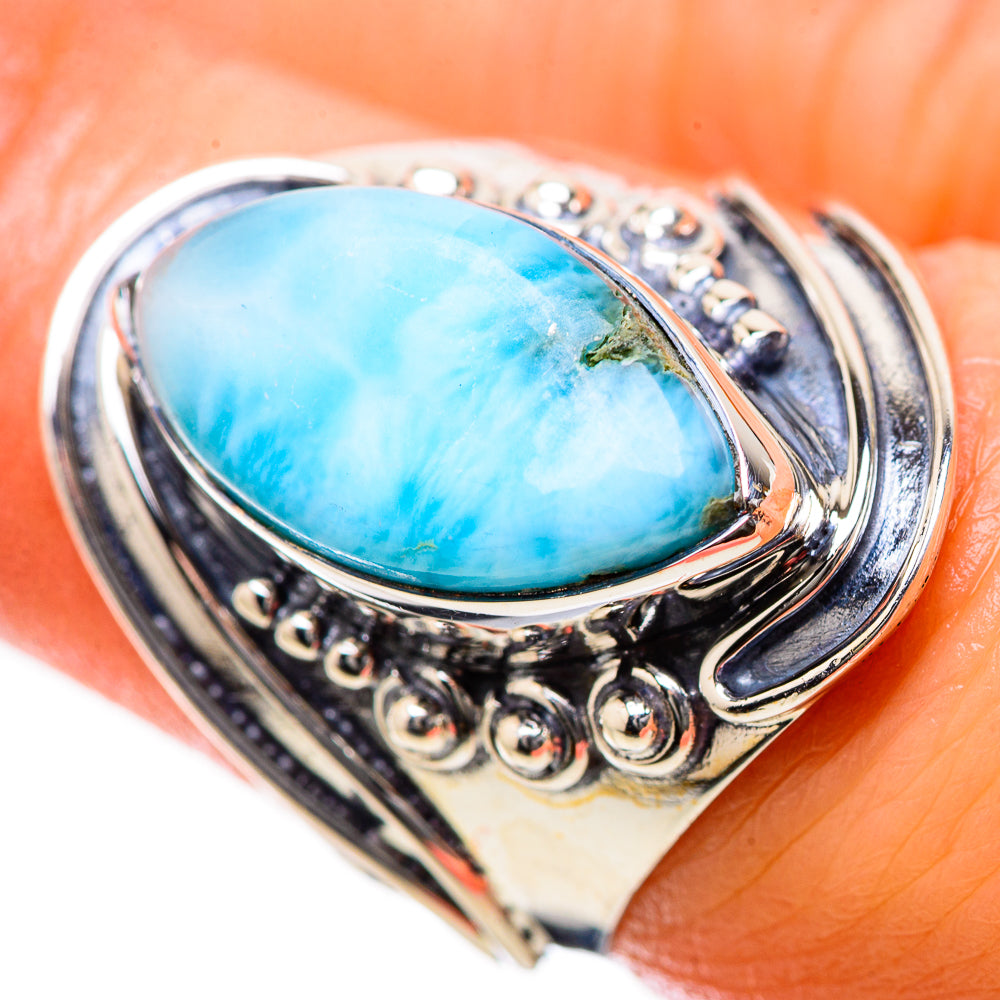 Larimar Rings handcrafted by Ana Silver Co - RING134223