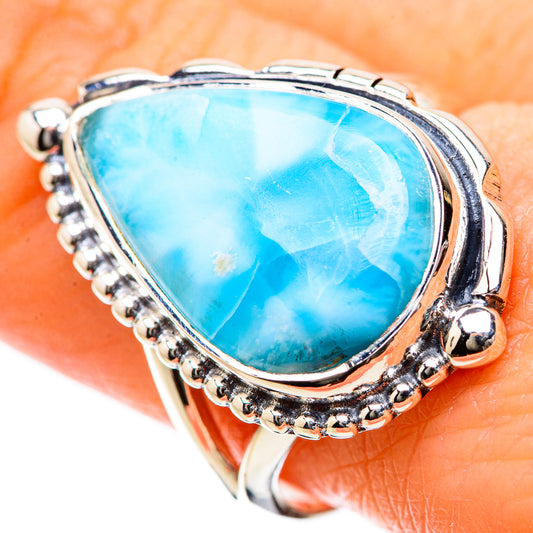 Larimar Rings handcrafted by Ana Silver Co - RING134243