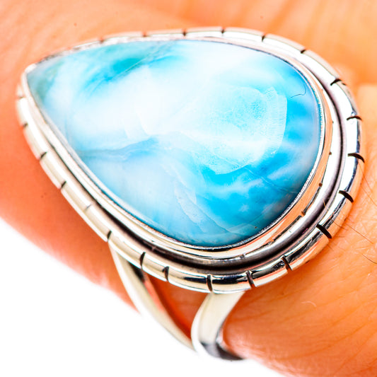 Larimar Rings handcrafted by Ana Silver Co - RING134256