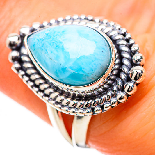 Larimar Rings handcrafted by Ana Silver Co - RING134258
