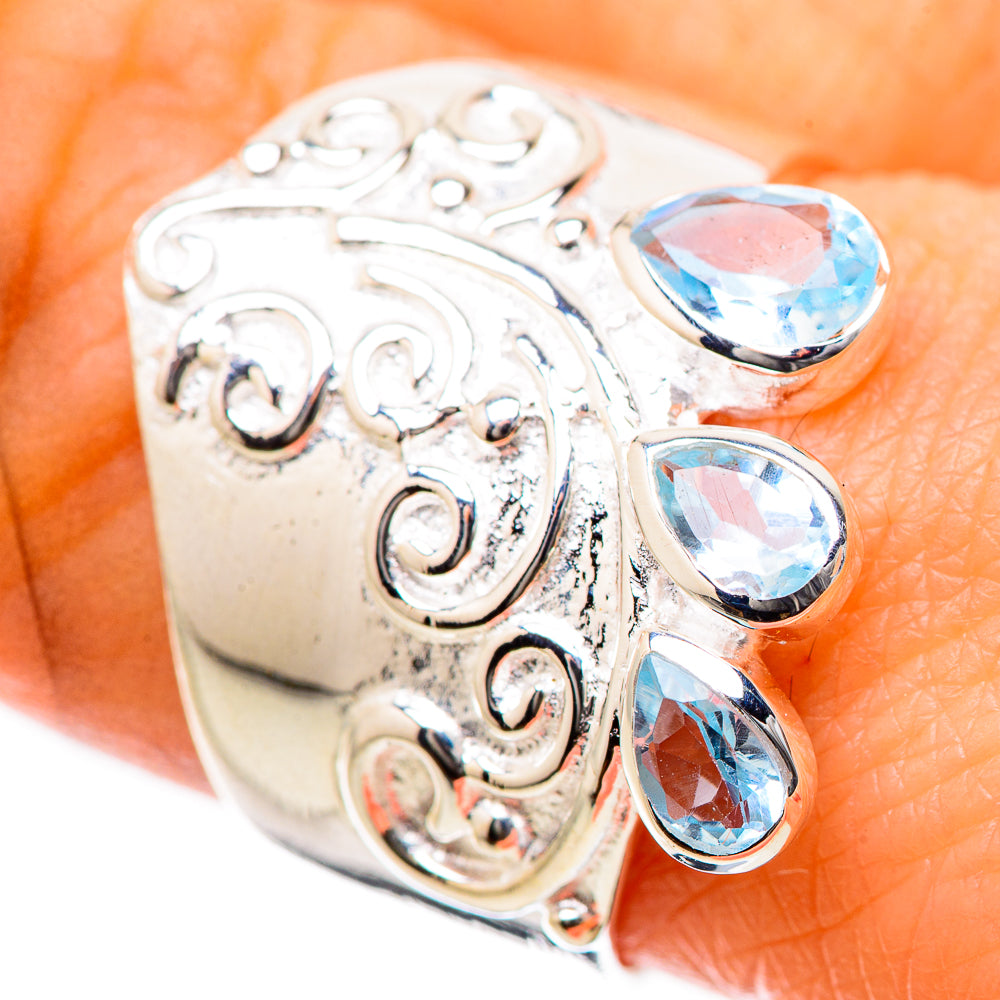 Blue Topaz Rings handcrafted by Ana Silver Co - RING134270
