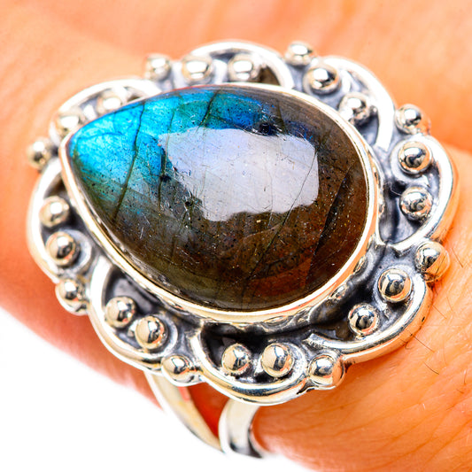 Labradorite Rings handcrafted by Ana Silver Co - RING134271