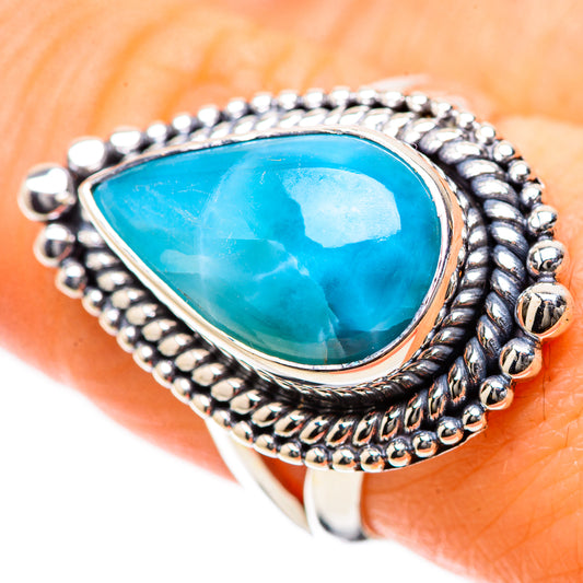 Larimar Rings handcrafted by Ana Silver Co - RING134279