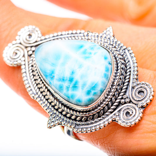 Larimar Rings handcrafted by Ana Silver Co - RING134282