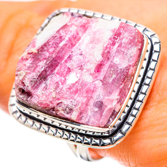 Pink Tourmaline In Quartz Rings handcrafted by Ana Silver Co - RING134291