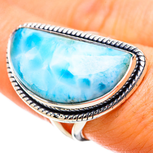 Larimar Rings handcrafted by Ana Silver Co - RING134302