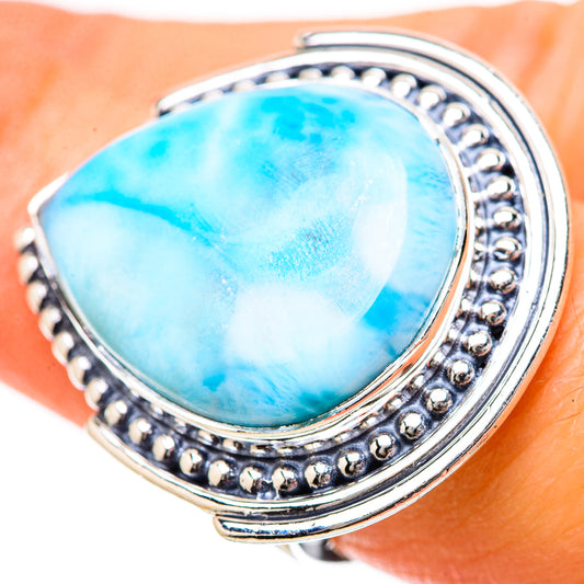 Larimar Rings handcrafted by Ana Silver Co - RING134305