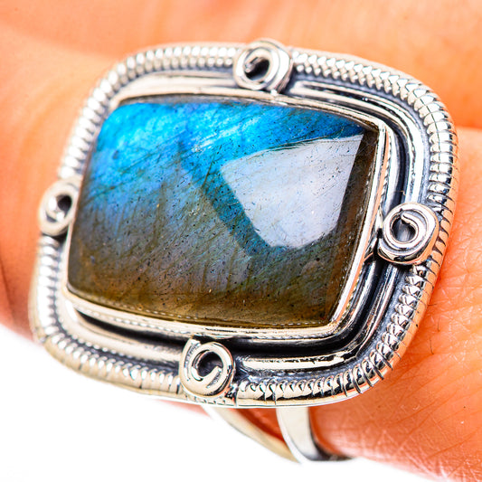 Labradorite Rings handcrafted by Ana Silver Co - RING134313