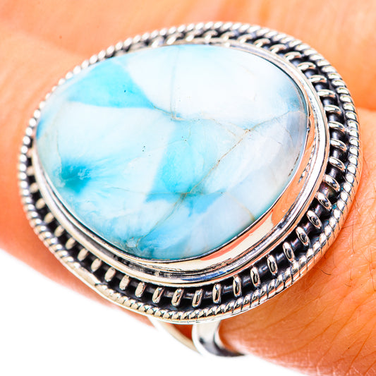 Larimar Rings handcrafted by Ana Silver Co - RING134316