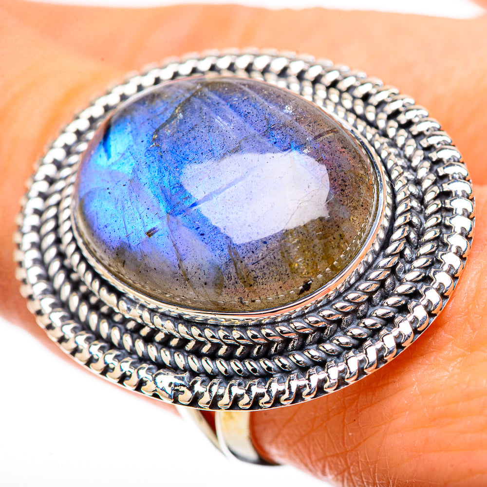 Labradorite Rings handcrafted by Ana Silver Co - RING134317