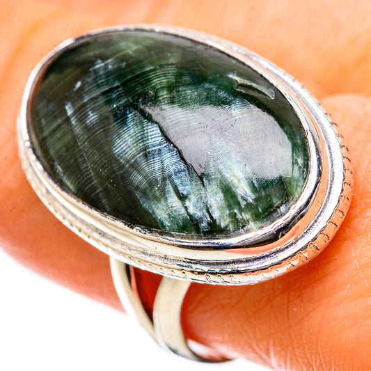 Seraphinite Rings handcrafted by Ana Silver Co - RING134320