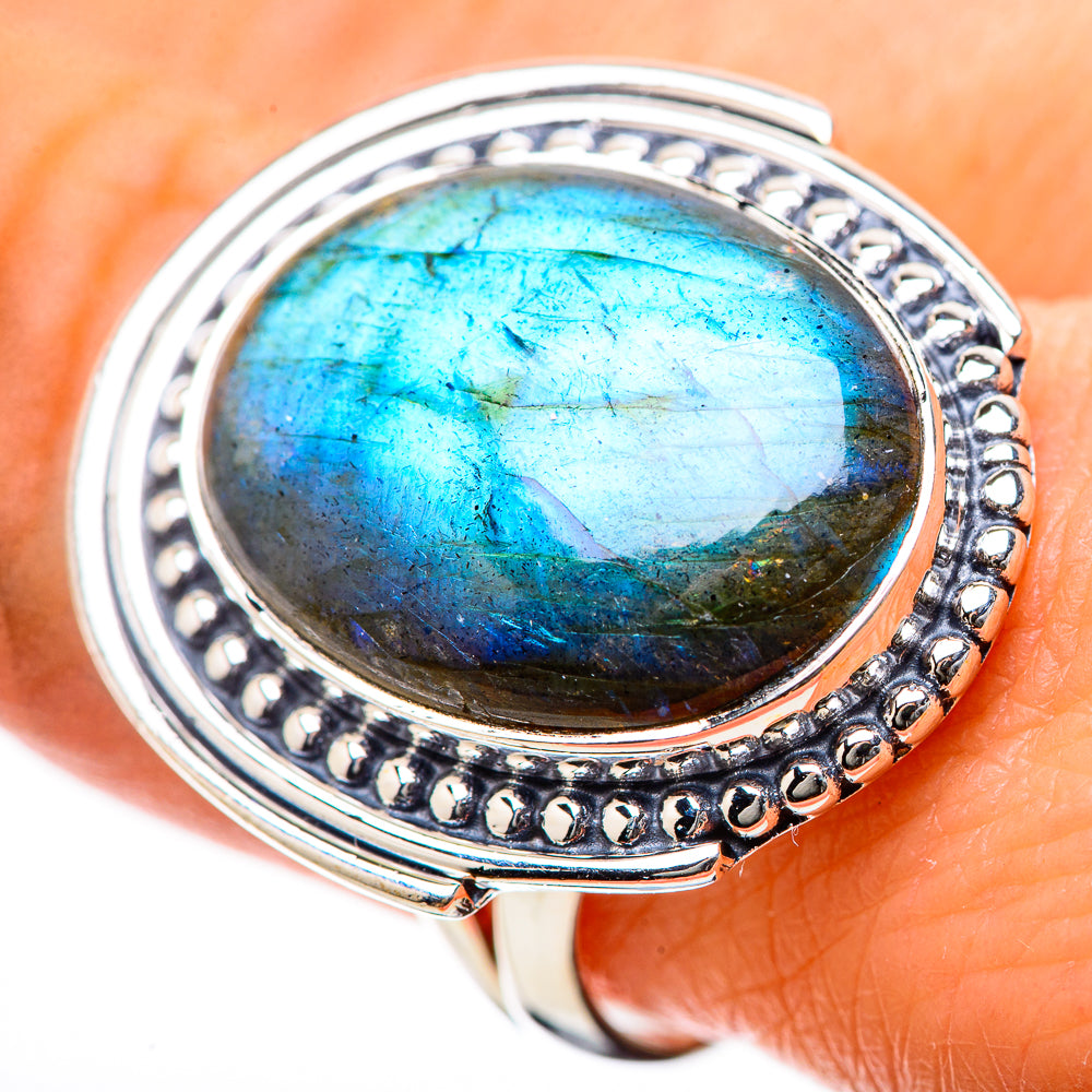 Labradorite Rings handcrafted by Ana Silver Co - RING134325