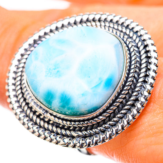 Larimar Rings handcrafted by Ana Silver Co - RING134326