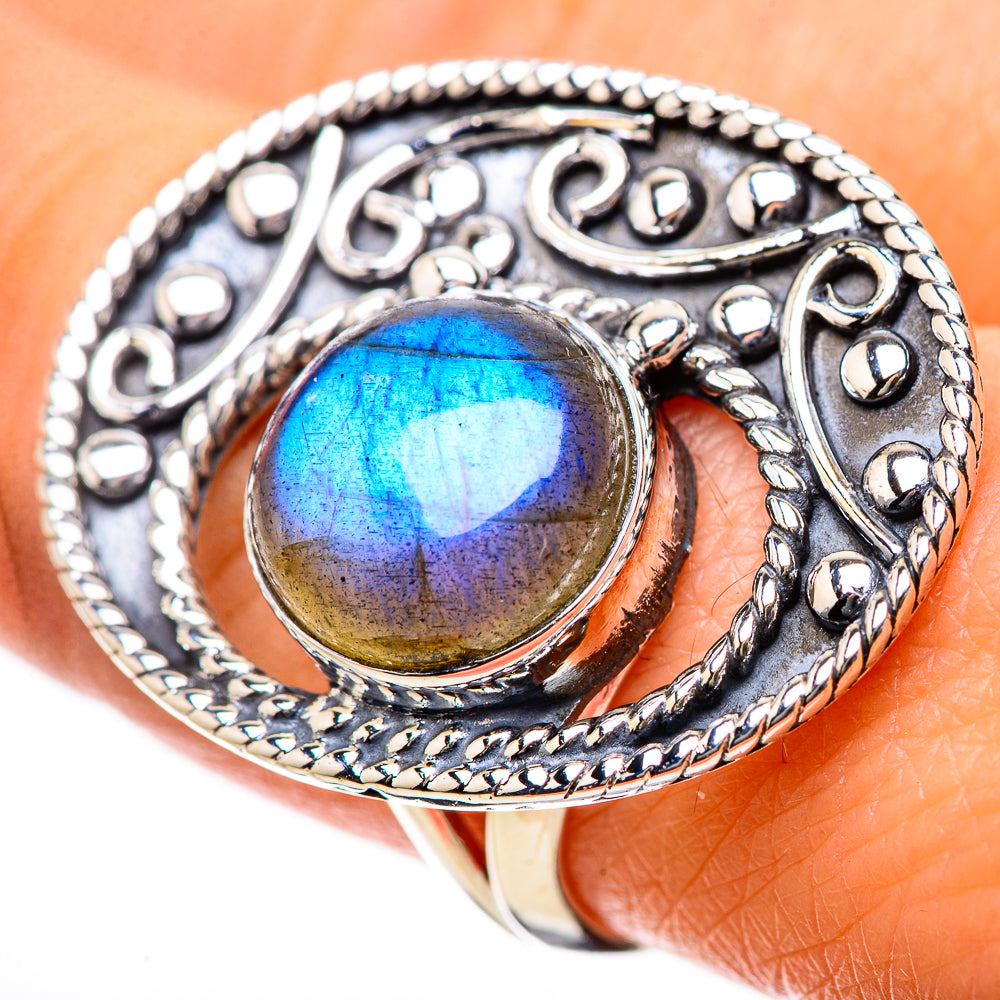 Labradorite Rings handcrafted by Ana Silver Co - RING134336