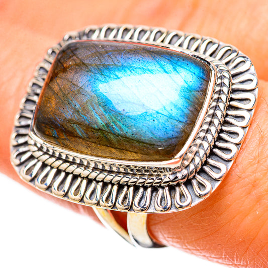 Labradorite Rings handcrafted by Ana Silver Co - RING134338