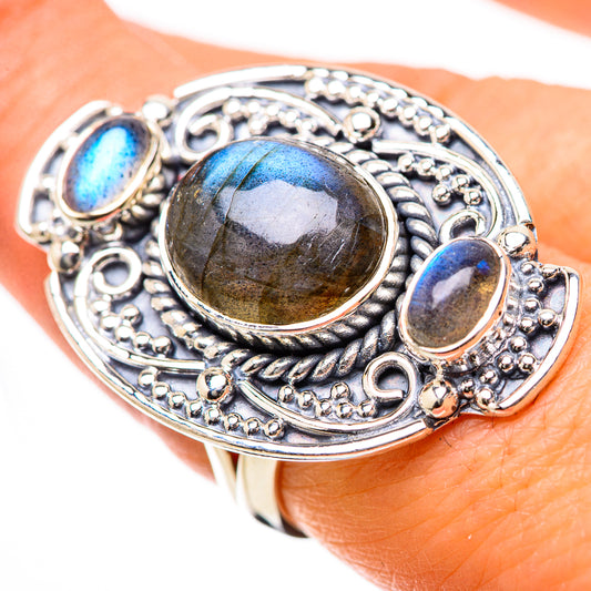 Labradorite Rings handcrafted by Ana Silver Co - RING134341