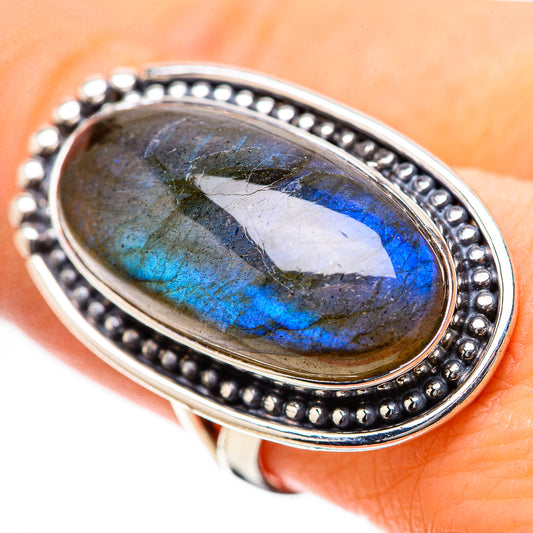 Labradorite Rings handcrafted by Ana Silver Co - RING134342