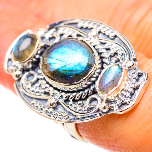 Labradorite Rings handcrafted by Ana Silver Co - RING134346
