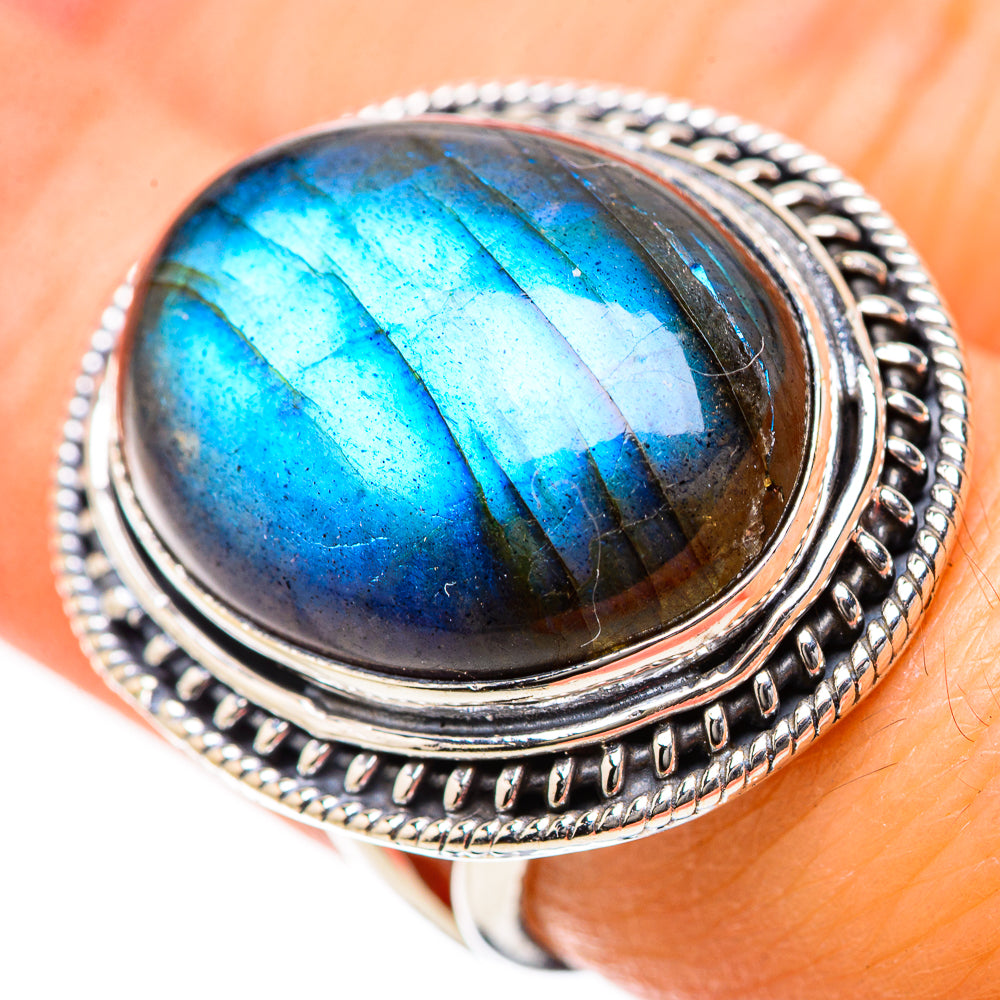 Labradorite Rings handcrafted by Ana Silver Co - RING134347