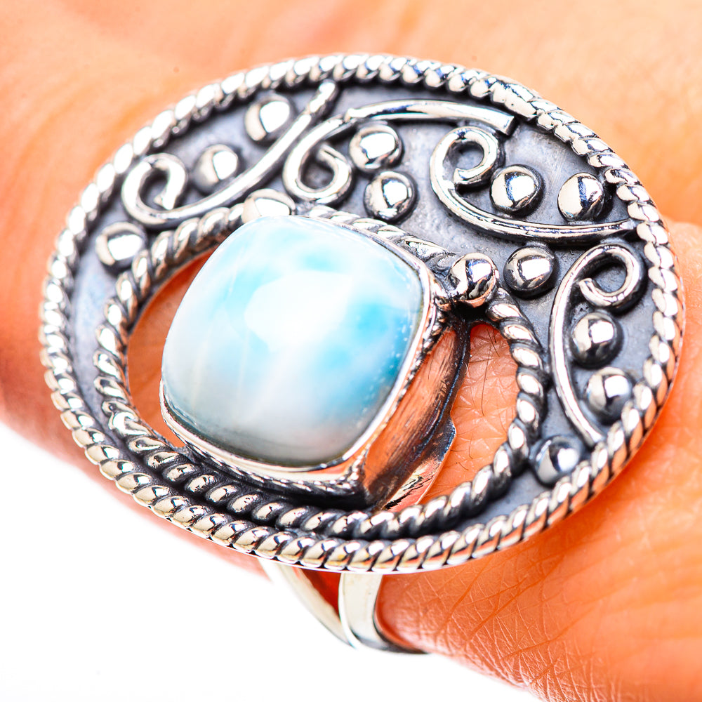 Larimar Rings handcrafted by Ana Silver Co - RING134348