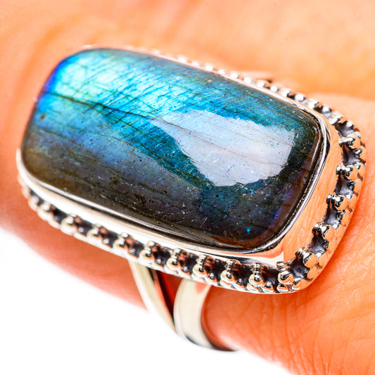 Labradorite Rings handcrafted by Ana Silver Co - RING134356