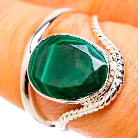 Malachite Rings handcrafted by Ana Silver Co - RING134365
