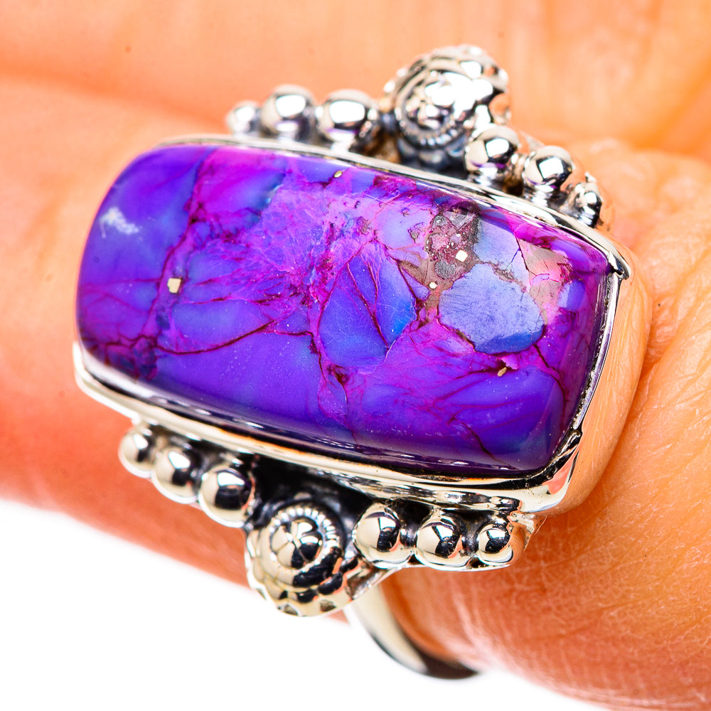 Purple Copper Composite Turquoise Rings handcrafted by Ana Silver Co - RING134371