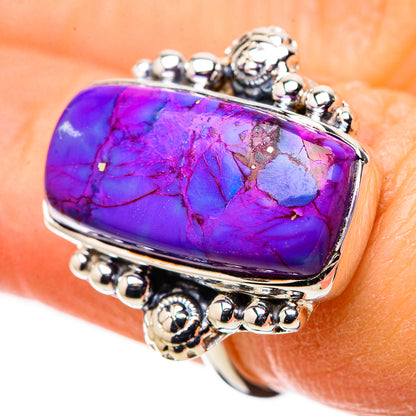 Purple Copper Composite Turquoise Rings handcrafted by Ana Silver Co - RING134371