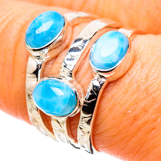 Larimar Rings handcrafted by Ana Silver Co - RING134384