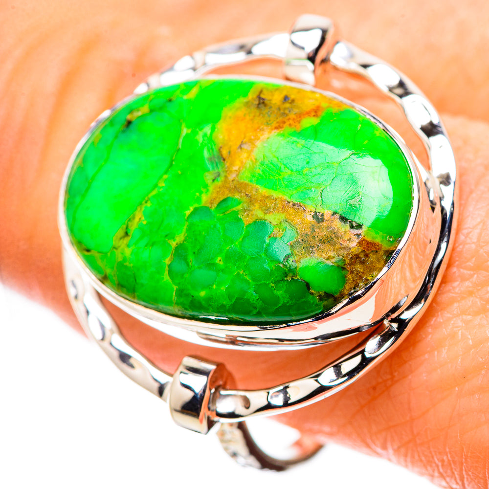 Gaspeite Rings handcrafted by Ana Silver Co - RING134388