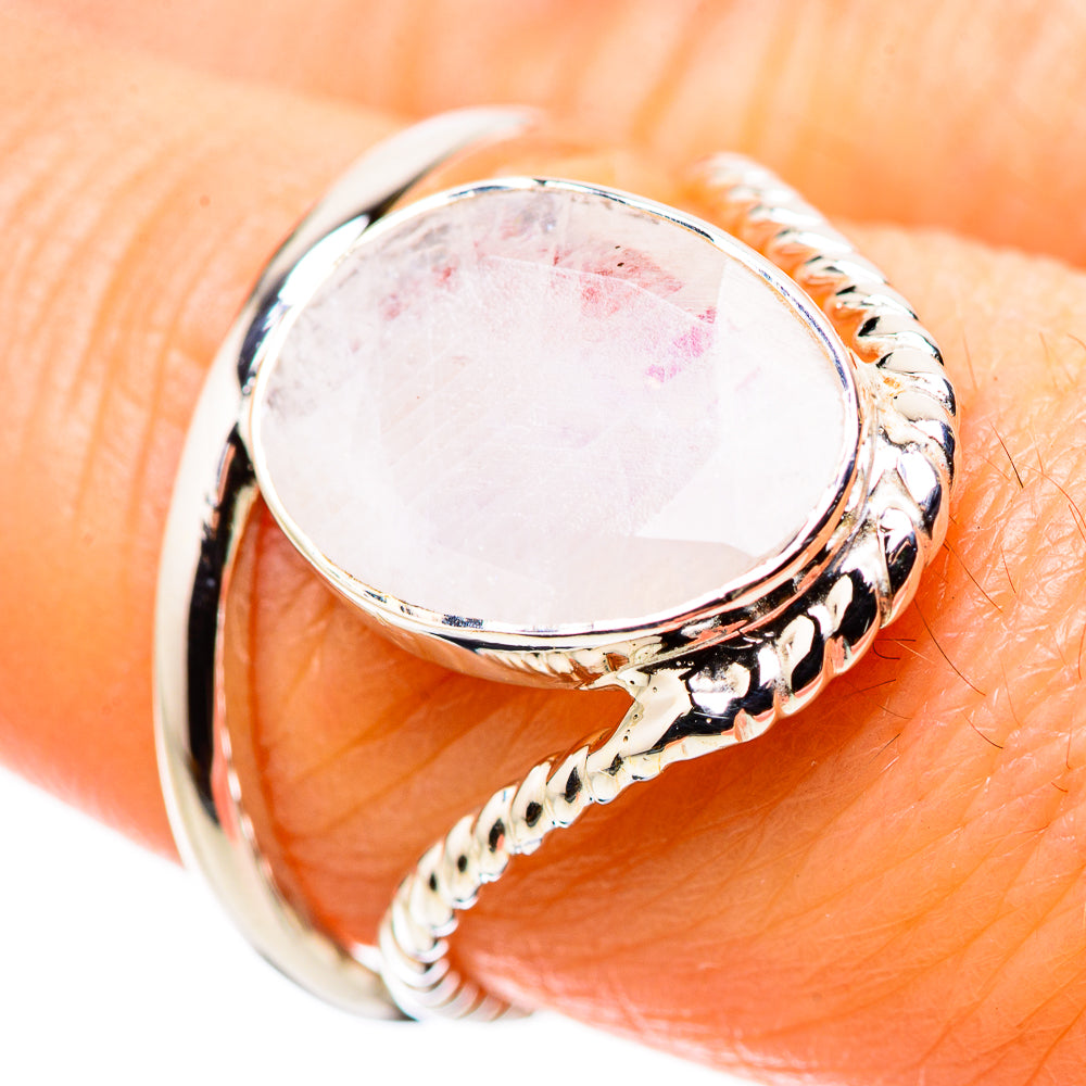 Rainbow Moonstone Rings handcrafted by Ana Silver Co - RING134403