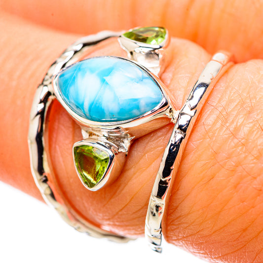 Larimar Rings handcrafted by Ana Silver Co - RING134407
