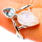 Rainbow Moonstone Rings handcrafted by Ana Silver Co - RING134423