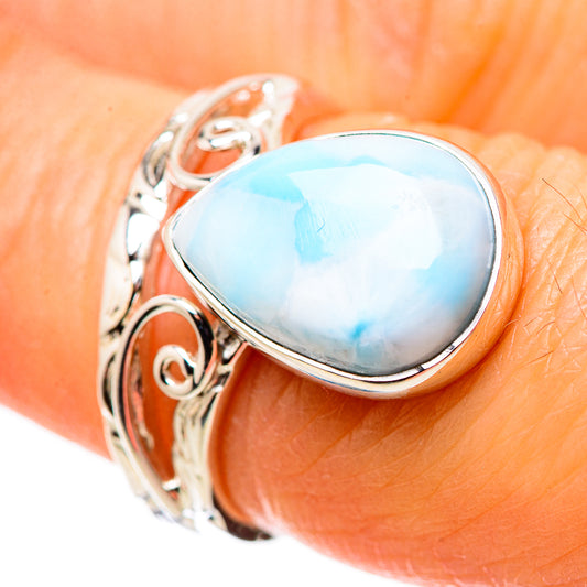 Larimar Rings handcrafted by Ana Silver Co - RING134428