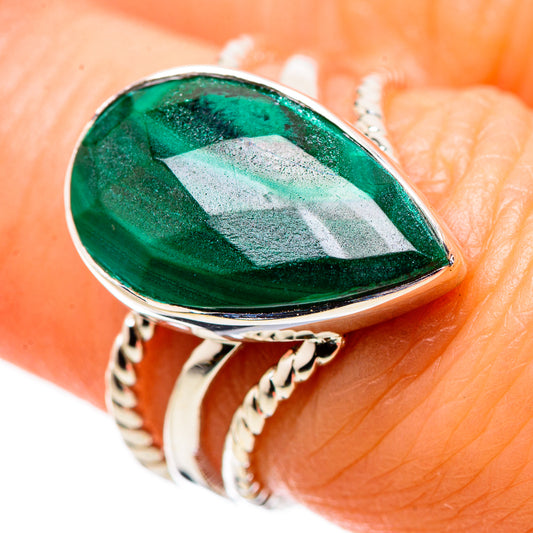 Malachite Rings handcrafted by Ana Silver Co - RING134433