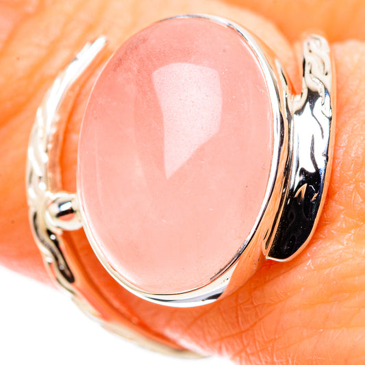 Rose Quartz Rings handcrafted by Ana Silver Co - RING134436