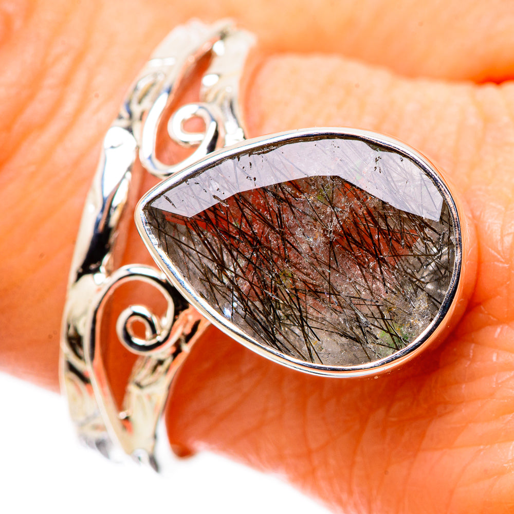 Tourmalinated Quartz Rings handcrafted by Ana Silver Co - RING134442