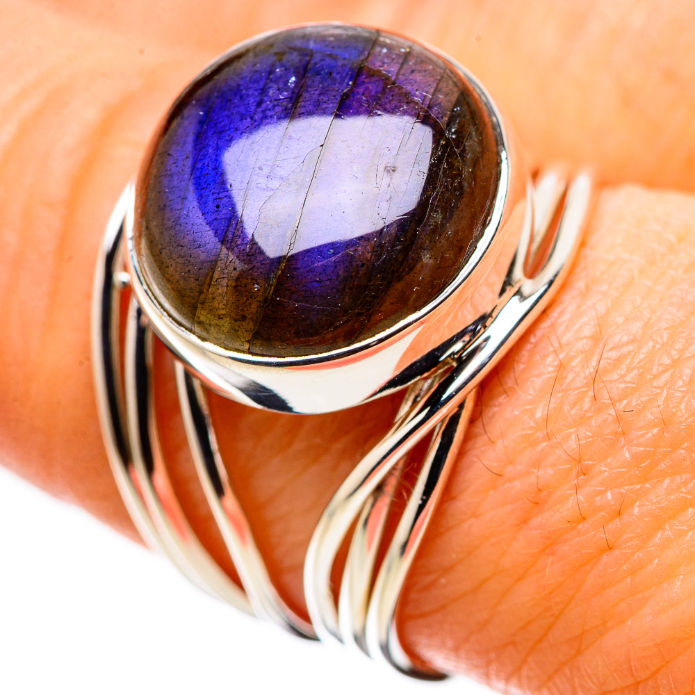 Labradorite Rings handcrafted by Ana Silver Co - RING134447