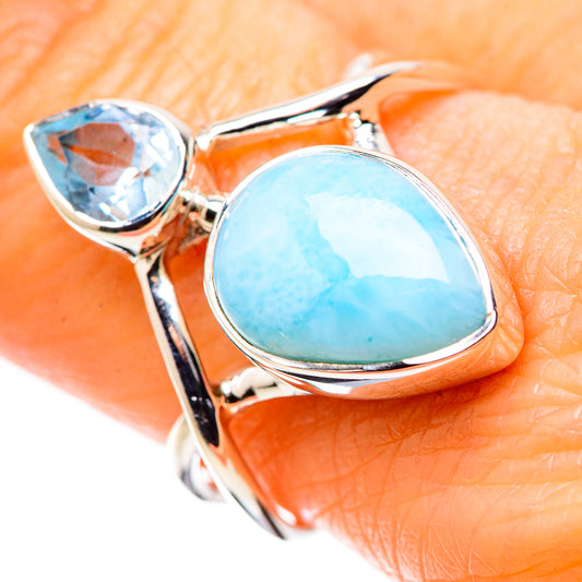 Larimar Rings handcrafted by Ana Silver Co - RING134450