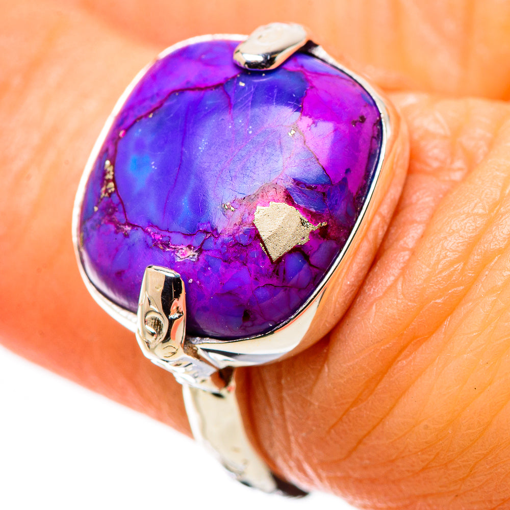 Purple Copper Composite Turquoise Rings handcrafted by Ana Silver Co - RING134458