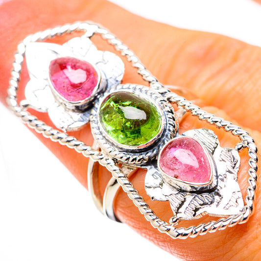 Pink Tourmaline Rings handcrafted by Ana Silver Co - RING134466