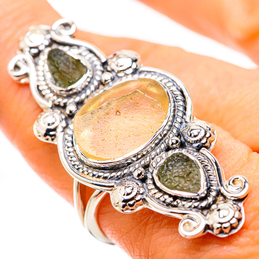 Libyan Desert Glass Rings handcrafted by Ana Silver Co - RING134485