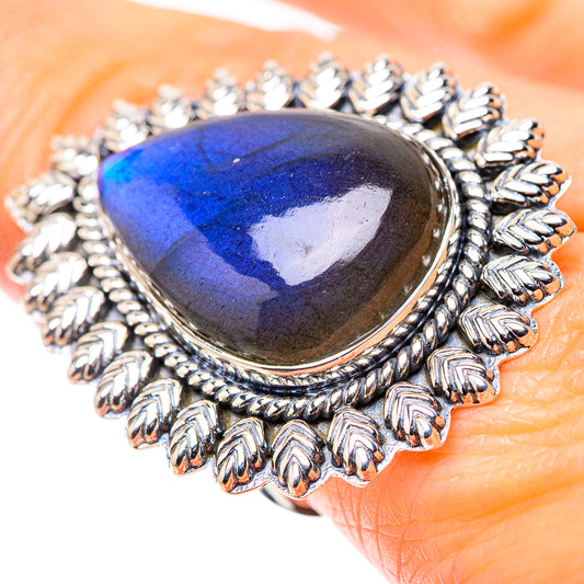 Labradorite Rings handcrafted by Ana Silver Co - RING134487