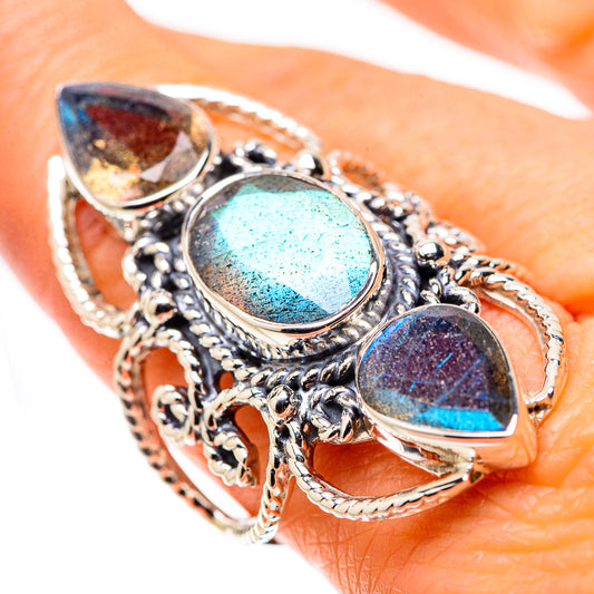 Labradorite Rings handcrafted by Ana Silver Co - RING134488