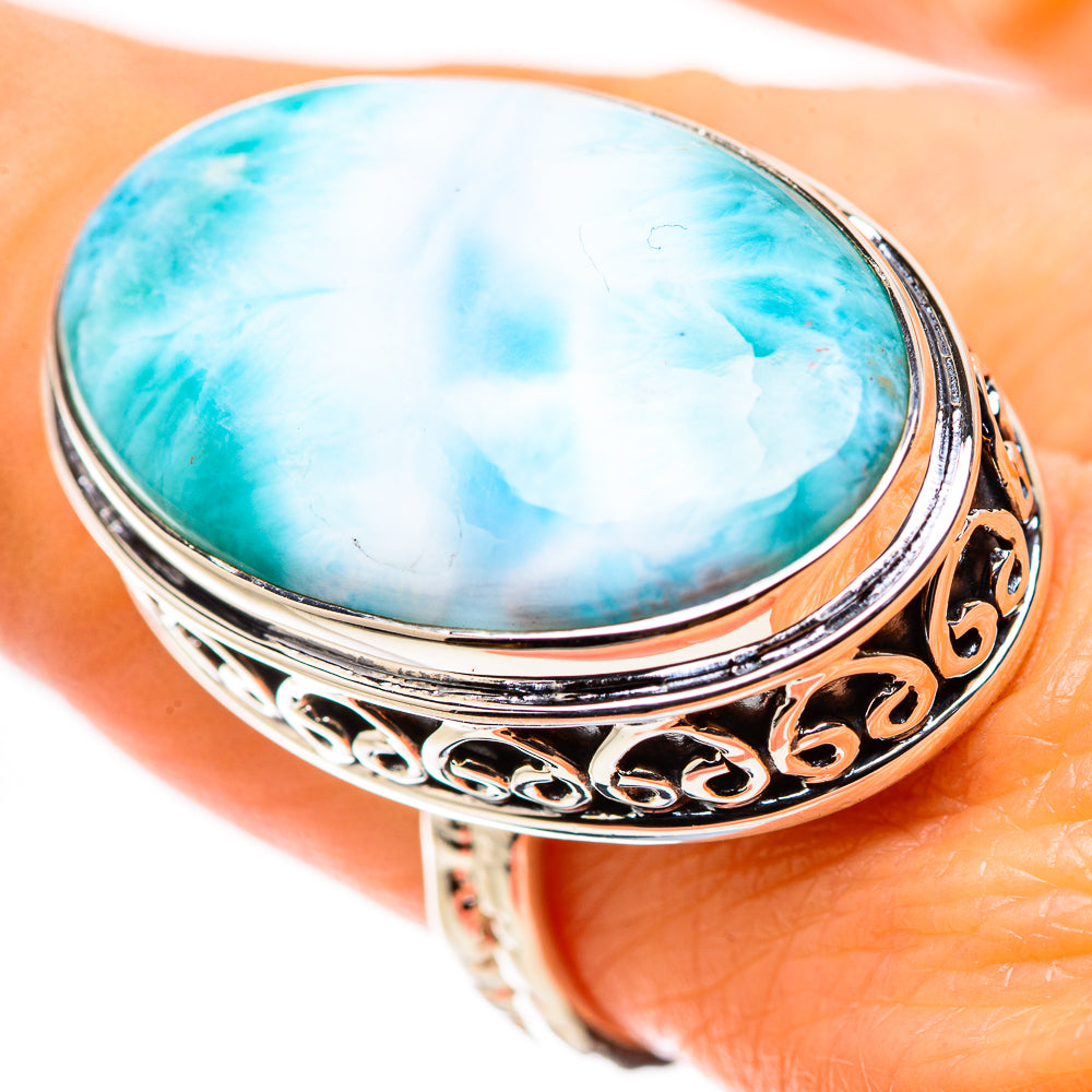 Larimar Rings handcrafted by Ana Silver Co - RING134490