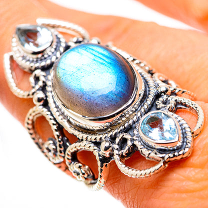Labradorite Rings handcrafted by Ana Silver Co - RING134503