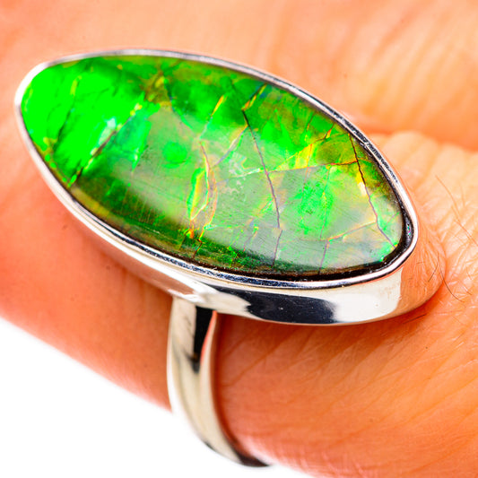 AAA Canadian Ammolite Rings handcrafted by Ana Silver Co - RING134514 - Photo 2