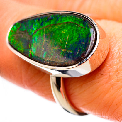 AAA Canadian Ammolite Rings handcrafted by Ana Silver Co - RING134535 - Photo 2
