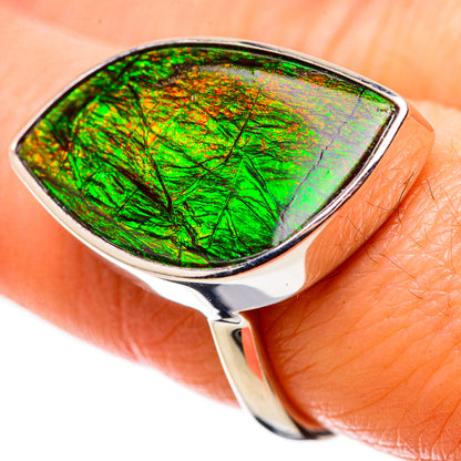 AAA Canadian Ammolite Rings handcrafted by Ana Silver Co - RING134536 - Photo 2